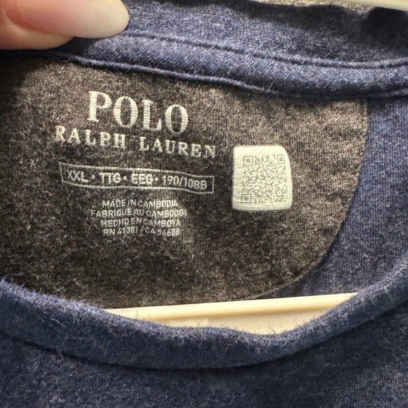 Polo Ralph Lauren Men’s Heavyweight Crew Neck Shirt Blue 2xl - Picture 2 of 2